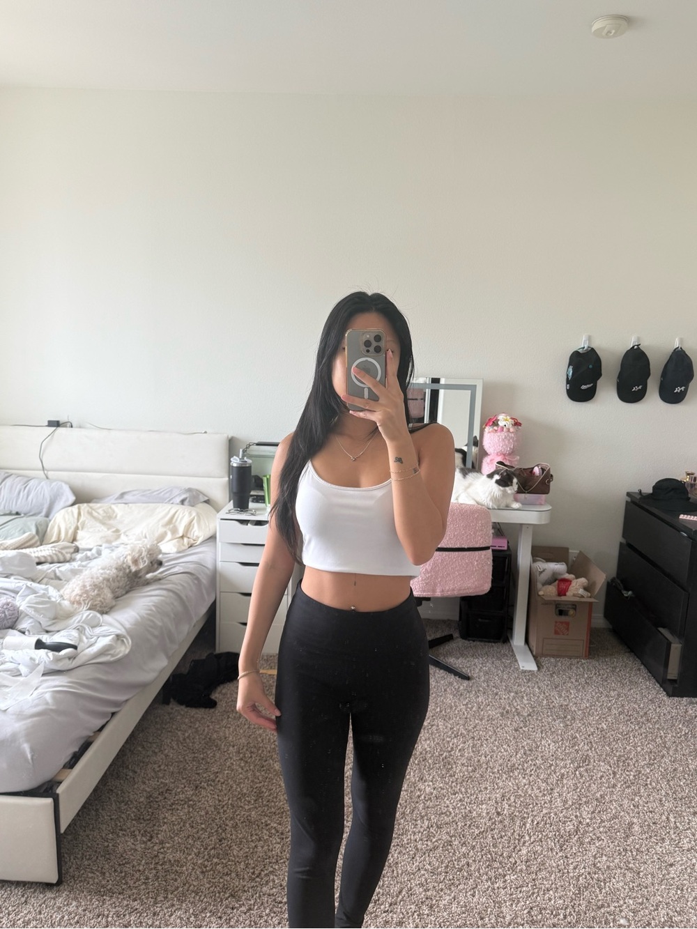Black high waisted athletic leggings